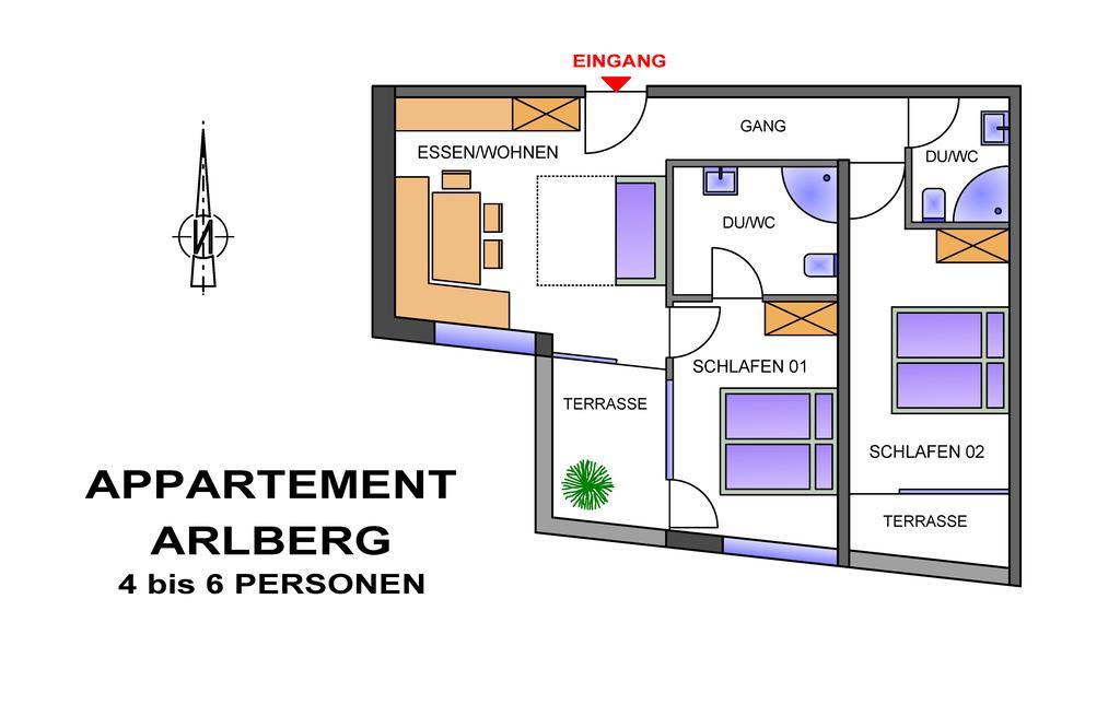 Apart Bellevue Pettneu am Arlberg Zimmer foto